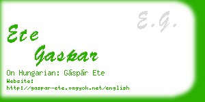 ete gaspar business card